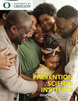 PSI 2024 Annual Report cover featuring individuals in a group hug