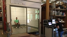 image of UO students using a climate chamber